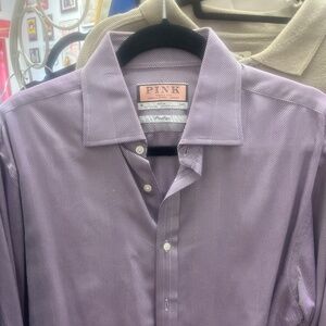Pink Thomas pink button-down dress shirt